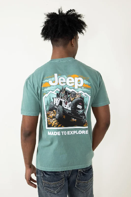 Jeep Off Road Trip T-Shirt in Green | 3772-GREEN