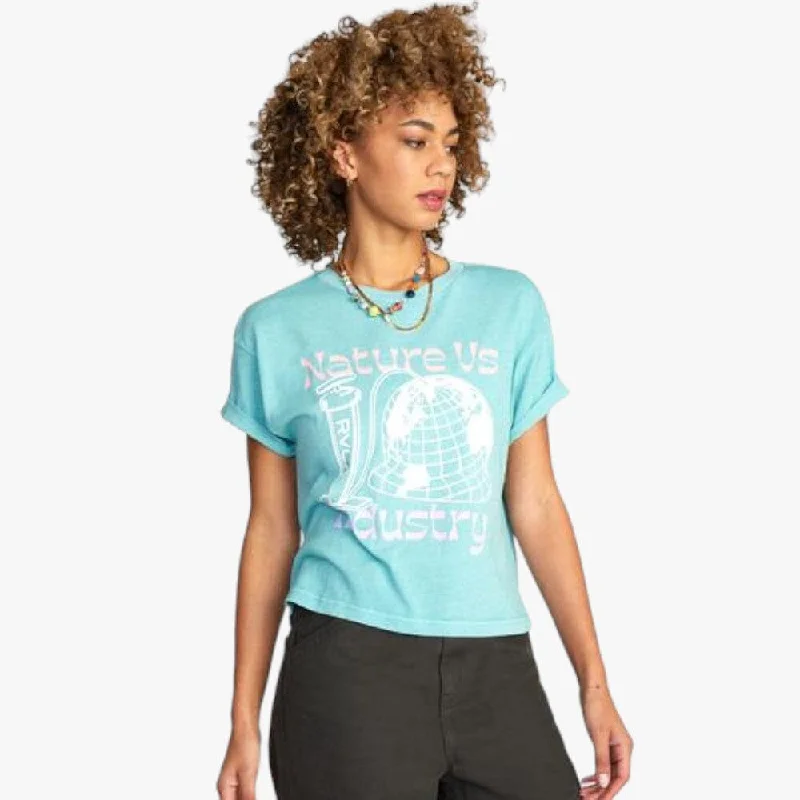 Rvca Womens Inflation Short Sleeve Tee Meadowbrook