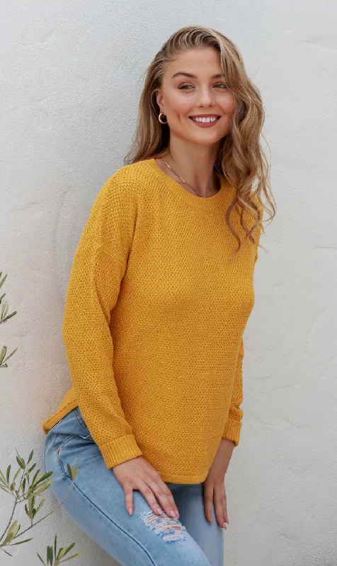 Carley Cotton Mustard Knit