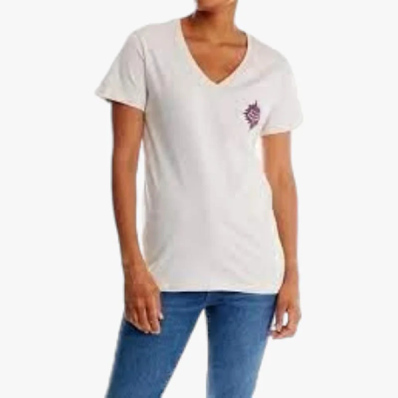 Fox Womens Coastal Blues V Nech Short Sleeve Tee Bone