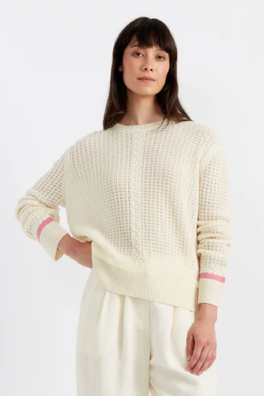 Cream Wool-Cashmere Penzance Sweater