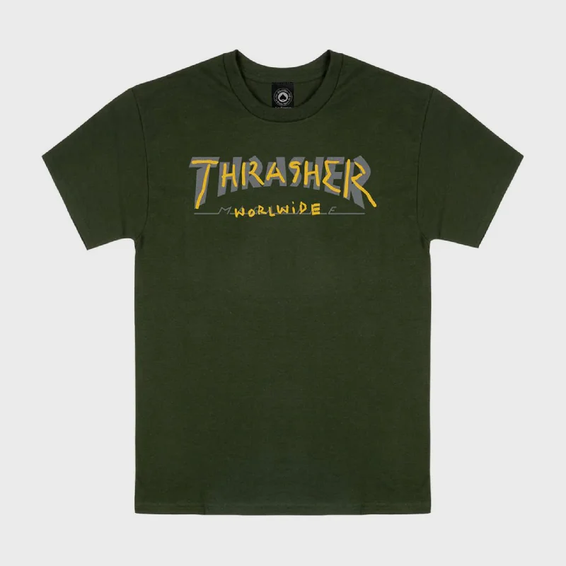 Thrasher Magazine Mens Trademark T-Shirt - Forest Green