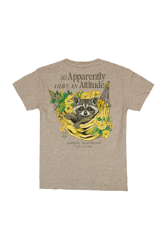 Simply Southern You Attitude T-Shirt for Women in Oat Heather | YTH-SS-ATTITUDE-OATHTHR