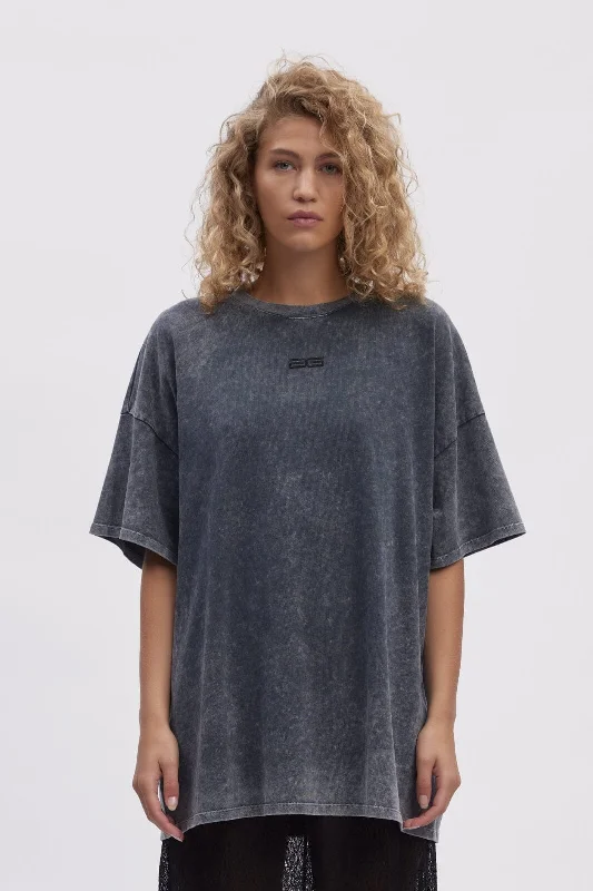 Gestuz - Jiogz Oversize Tee - 106053 Dark Grey Washed