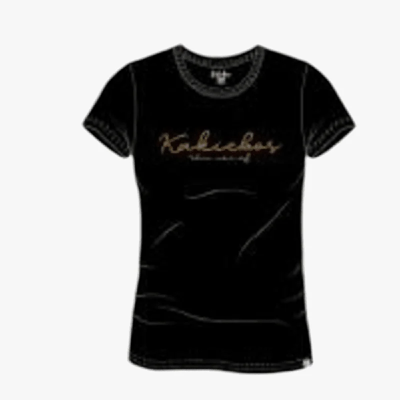 Kakiebos Womens Classic Fit Short Sleeve Tee Black