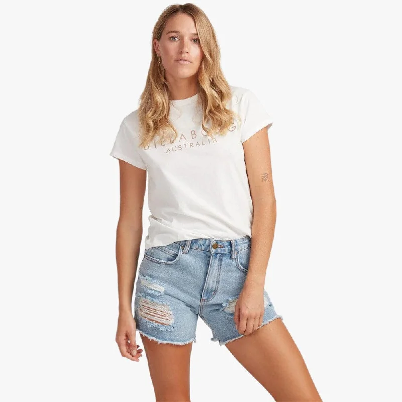 Billabong Womens Serenity Short Sleeve Tee Salt Crystal