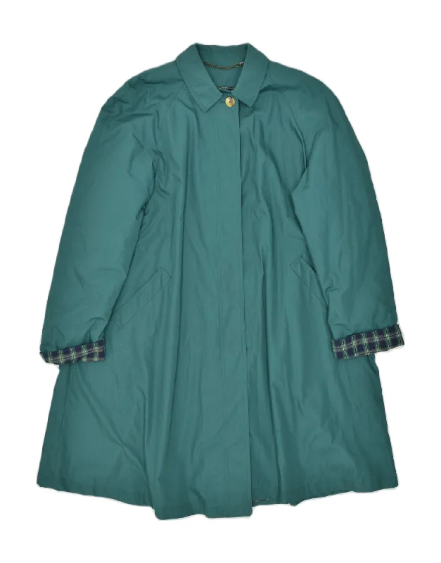 ALBA FORNARI Womens Overcoat IT 48 XL Green Polyester Classic