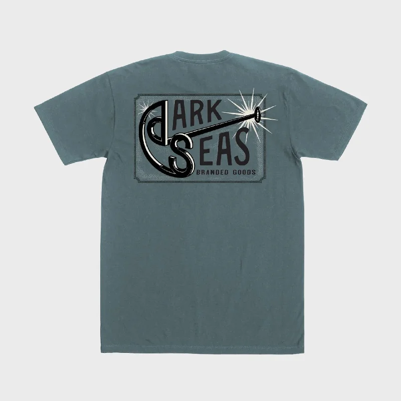 Dark Seas Mens Branding Iron T-Shirt - Blue Fin