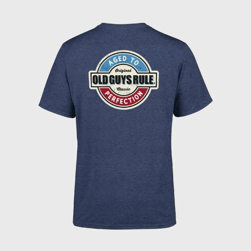 Old Guys Rule 'Aged To Perfection III' T-Shirt - Heather Navy