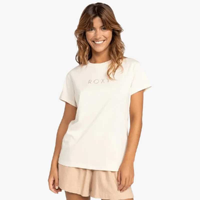 Roxy Womens Treasure Short Sleeve Tee Parchment