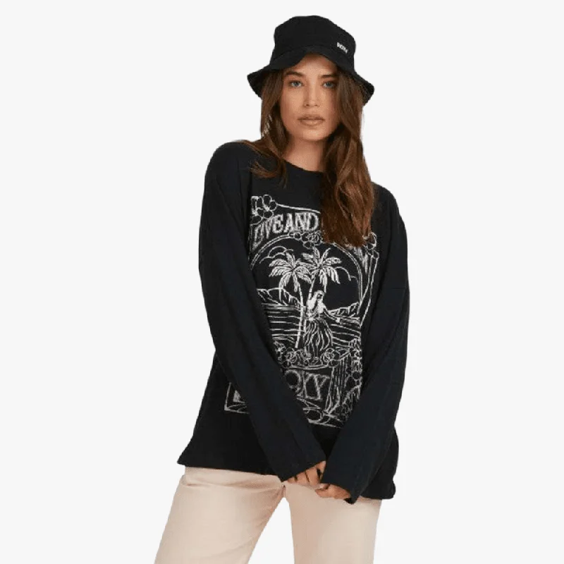 Roxy Women's To The Heart Long Sleeve Tee Anthracite