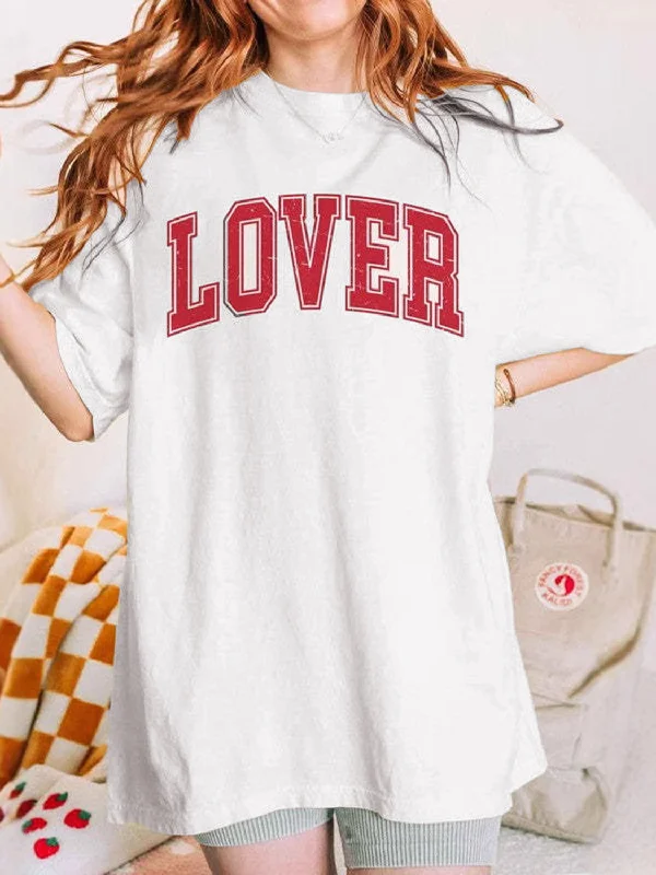 LOVER Round Neck Half Sleeve T-Shirt