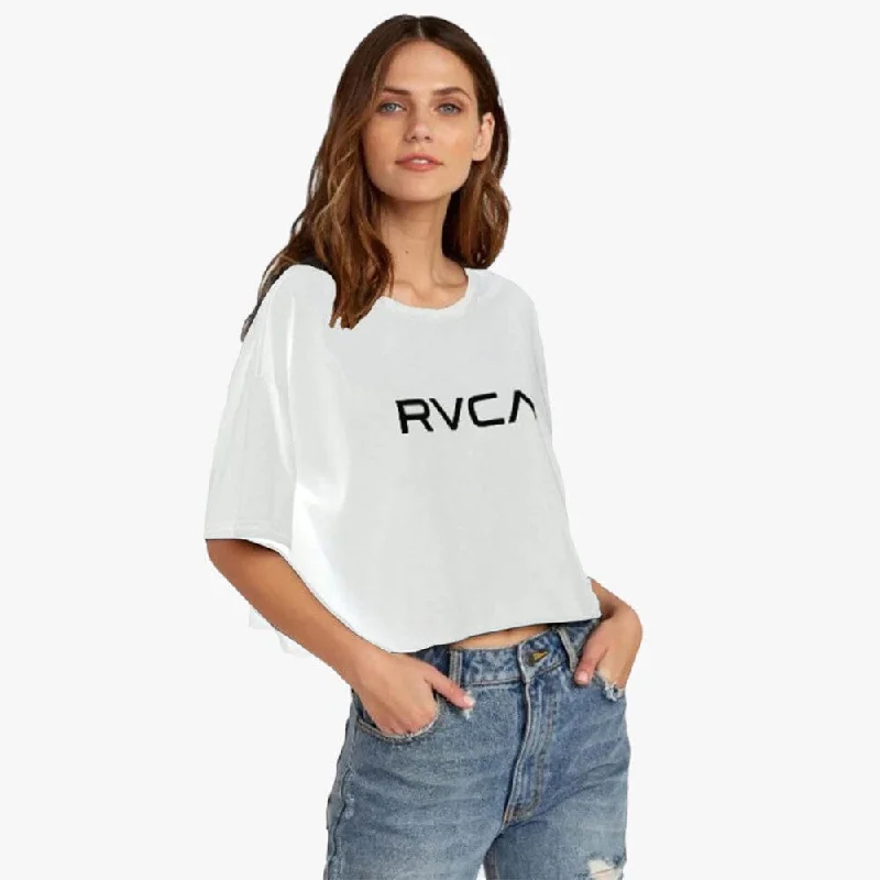 Rvca Womens Big Rvca Short Sleeve Tee Vintage White