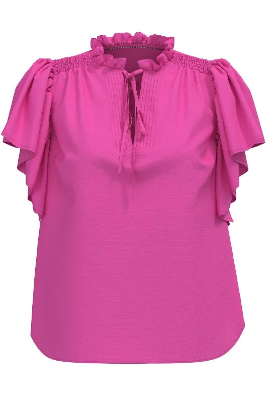 Co´couture - Heracc Ss Frill Top 35703 - 330 Pink