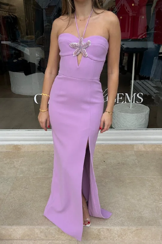 Chantara Halter Gown Lilac