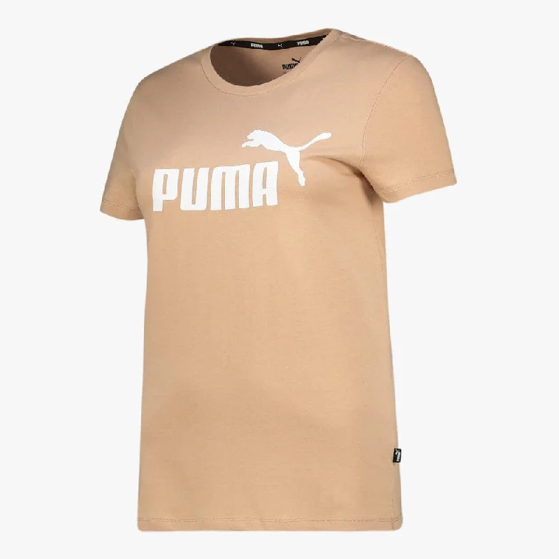 Puma Womens Ess Logo Short Sleeve Tee Dusty Tan