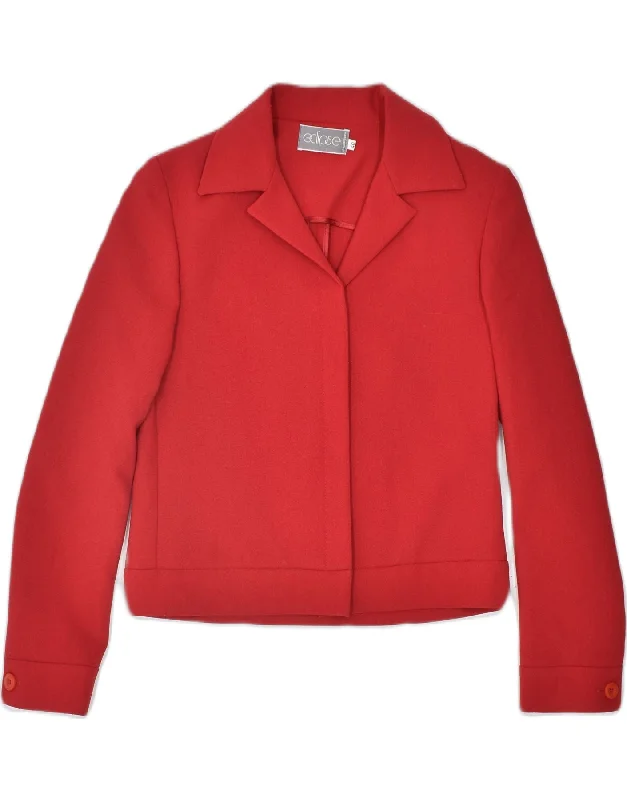 ECLIPSE Womens Bomber Jacket IT 40 Small Red Wool