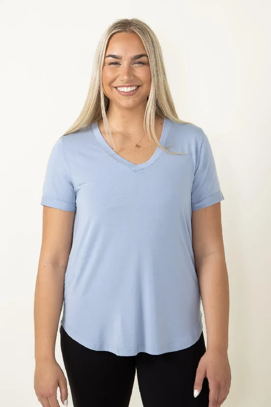 Thread & Supply Recreation T-Shirt for Women in Light Blue | T1440LZMTS-LIGHTDENIM