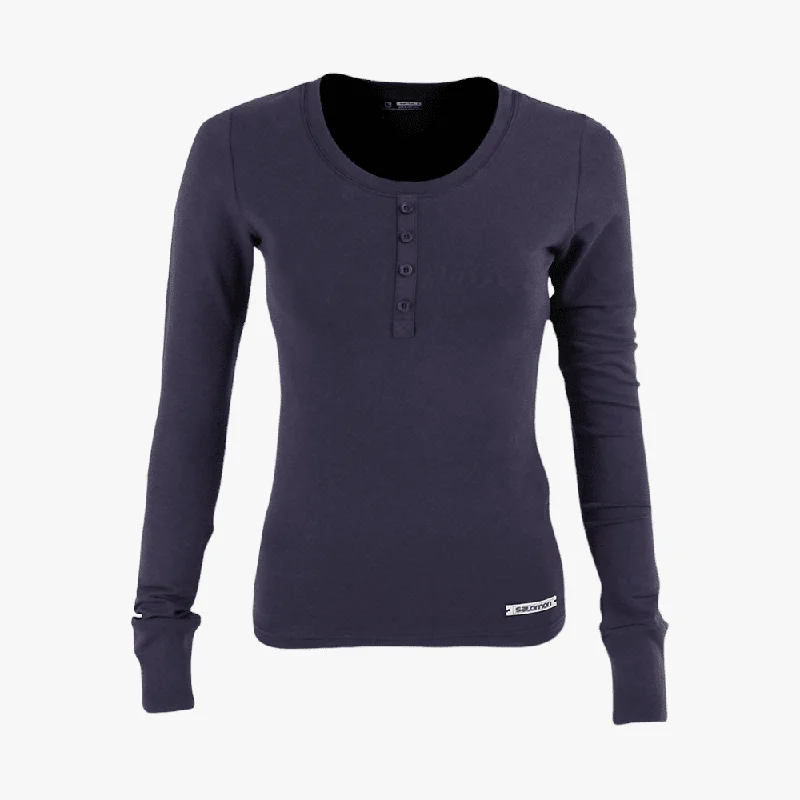 Salomon Womens Long Sleeve Tee Navy