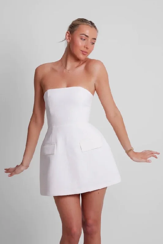 The Ultimate Muse Strapless Dress White