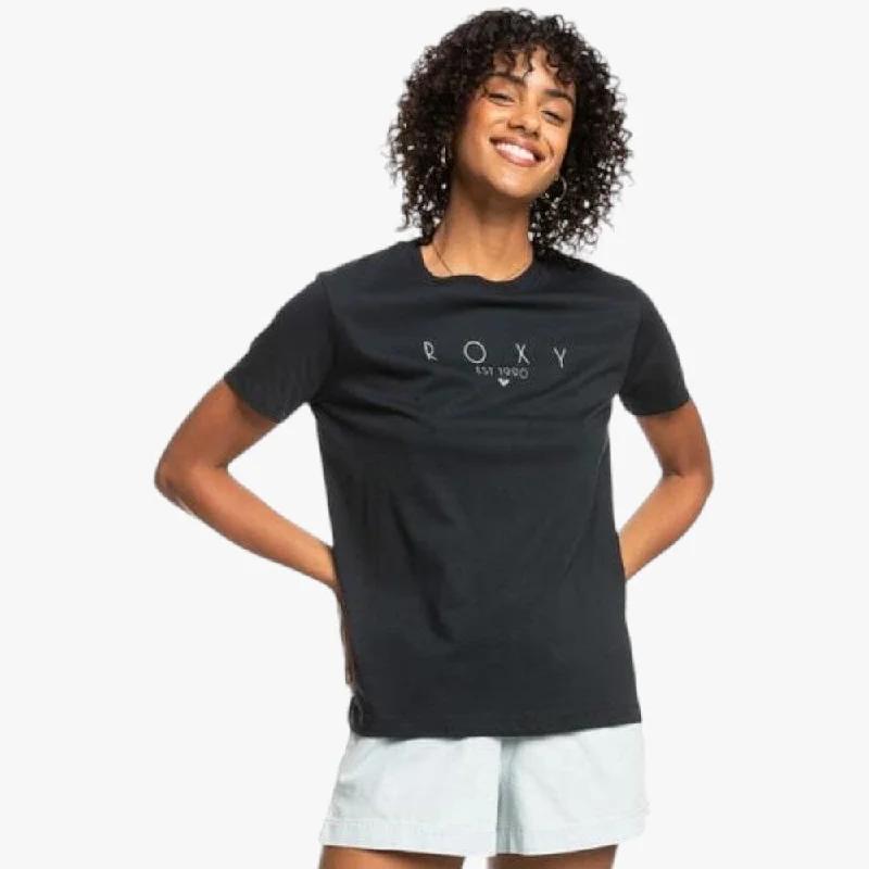 Roxy Womens Ocean Road A Short Sleeve Tee Anthracite