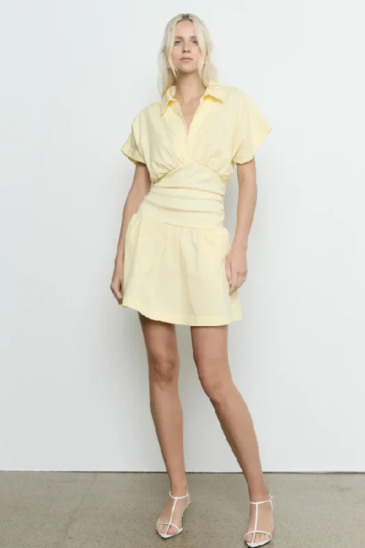 Prophecy Mini Dress Soft Yellow