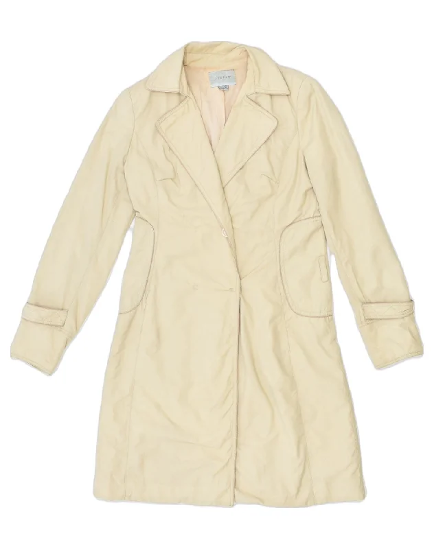 JIGSAW Womens Trench Coat UK 8 Small Beige Cotton