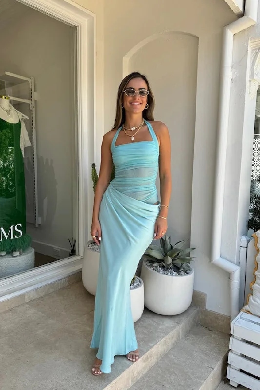 Gina Halter Dress Aquamarine