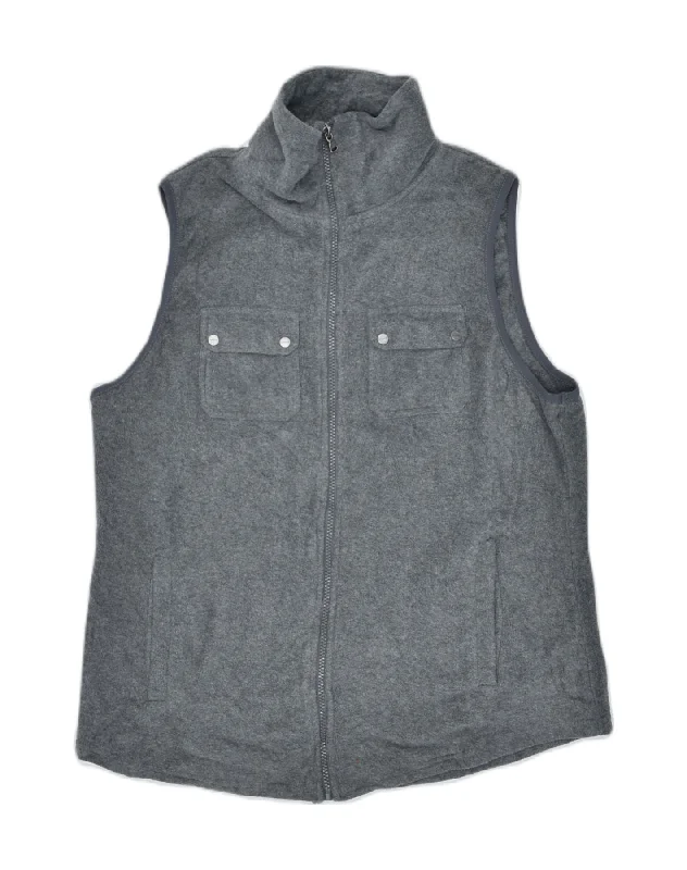 CHAPS Womens Fleece Gilet UK 18 XL Grey Polyester