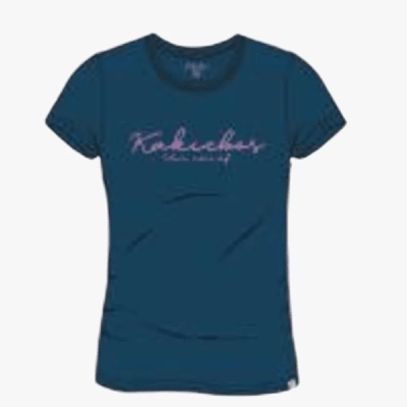 Kakiebos Womens Classic Fit Short Sleeve Tee Navy