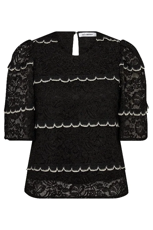 Co´couture - Loracc Lace Blouse 35635 - 96 Black