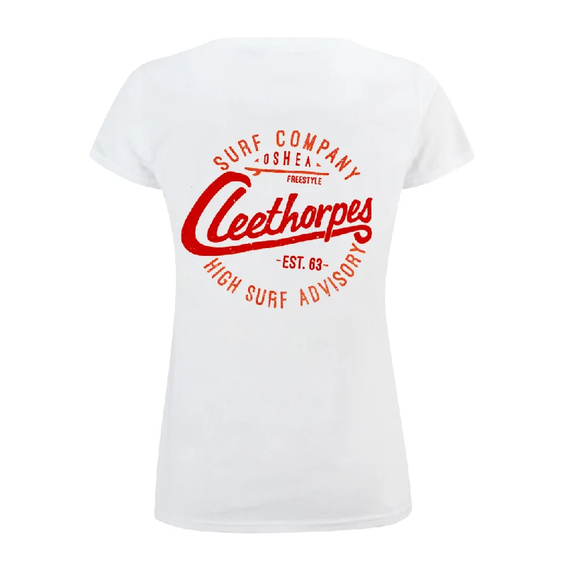 Cleethorpes Ladies High Surf White T-Shirt