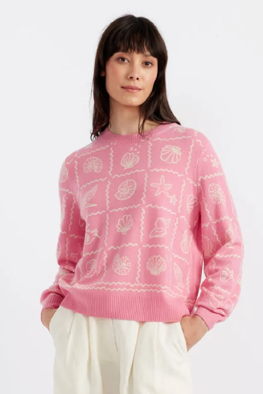 Pink Wool-Cashmere La Mer Sweater