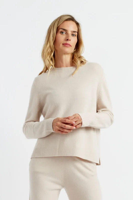 Bone Cashmere Boxy Sweater