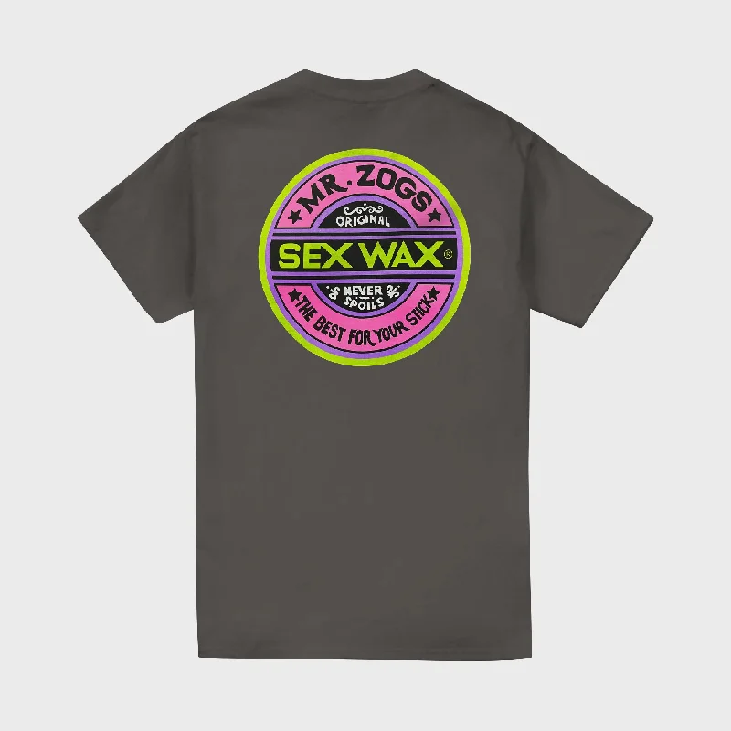 Sex Wax Fluoro Mens T-Shirt - Deep Grey Marle