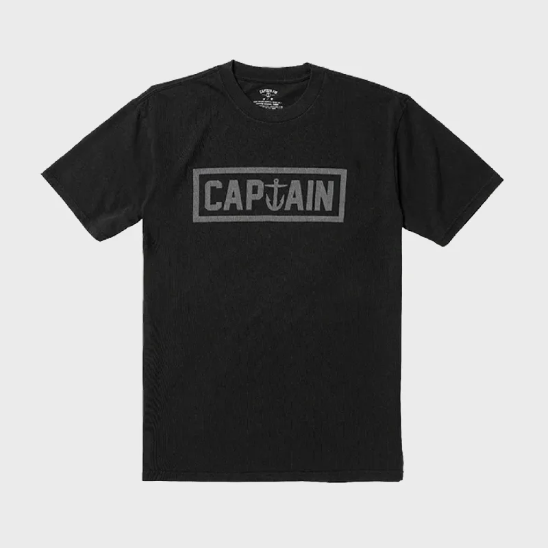 Captain Fin Mens Naval T-Shirt - Black