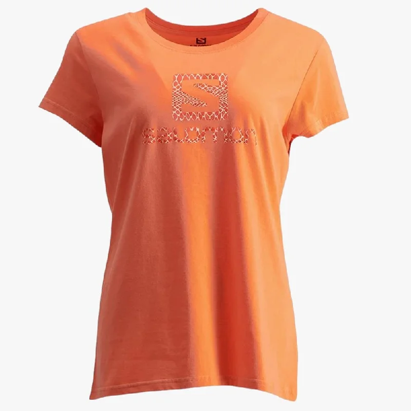 Salomon Womens Ready For It Short Sleeve Tee Coral