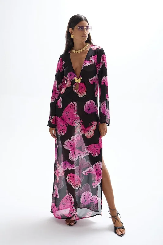 Hotline Butterfly Maxi Dress Monarch