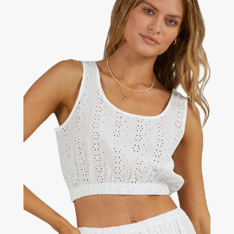 Billabong Womens Moon Dance Crop Top White