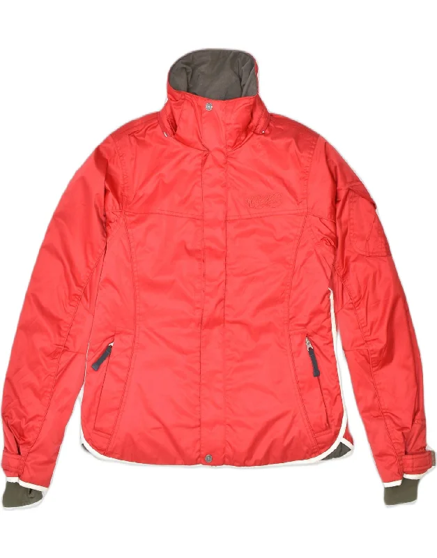 O'NEILL Womens Windbreaker Jacket UK 14 Large Red Polyester