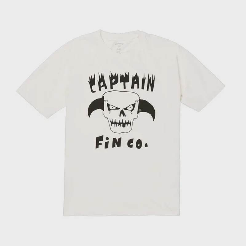 Captain Fin Men's Twin Fin Skull T-Shirt - Vintage White